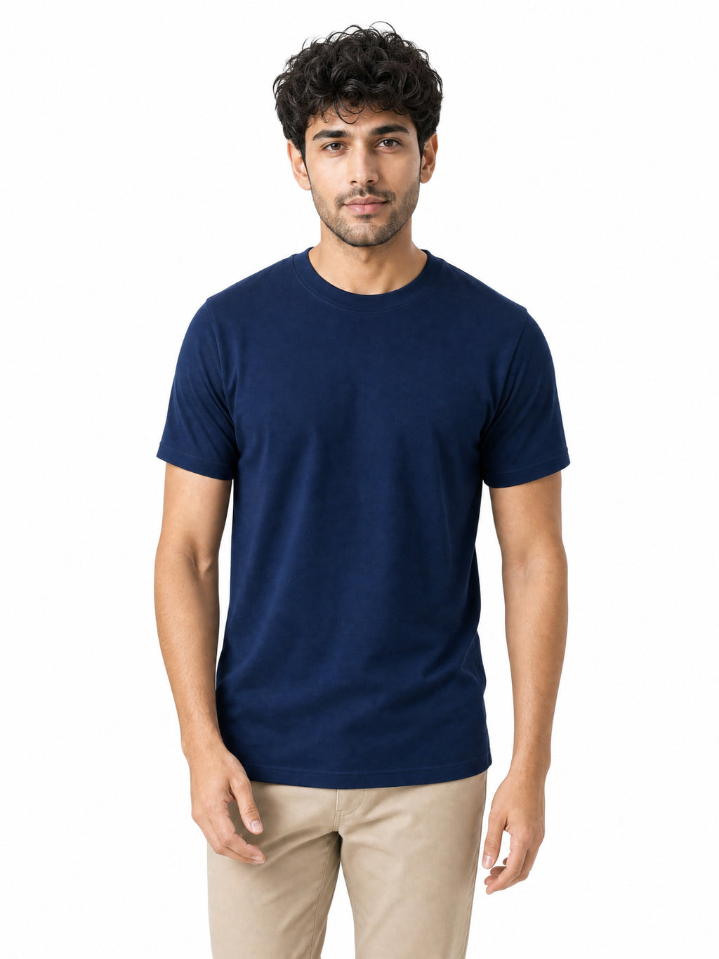 Men's Premium 100% Cotton Round Neck Half Sleeve T-Shirt