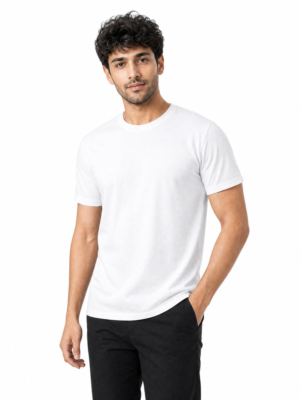 Men's Premium 100% Cotton Round Neck Half Sleeve T-Shirt