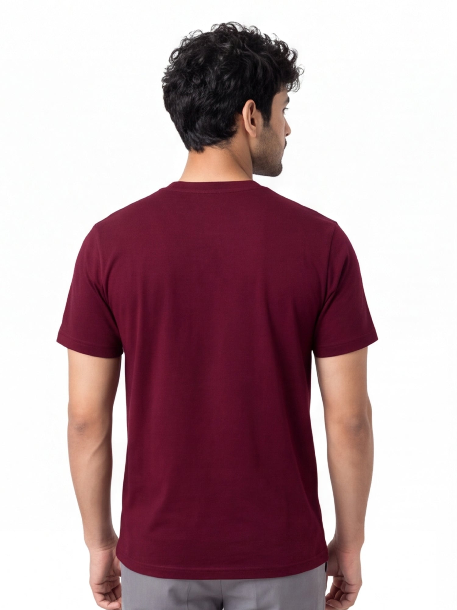 Men's Premium 100% Cotton Round Neck Half Sleeve T-Shirt