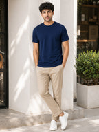 Men's Premium 100% Cotton Round Neck Half Sleeve T-Shirt