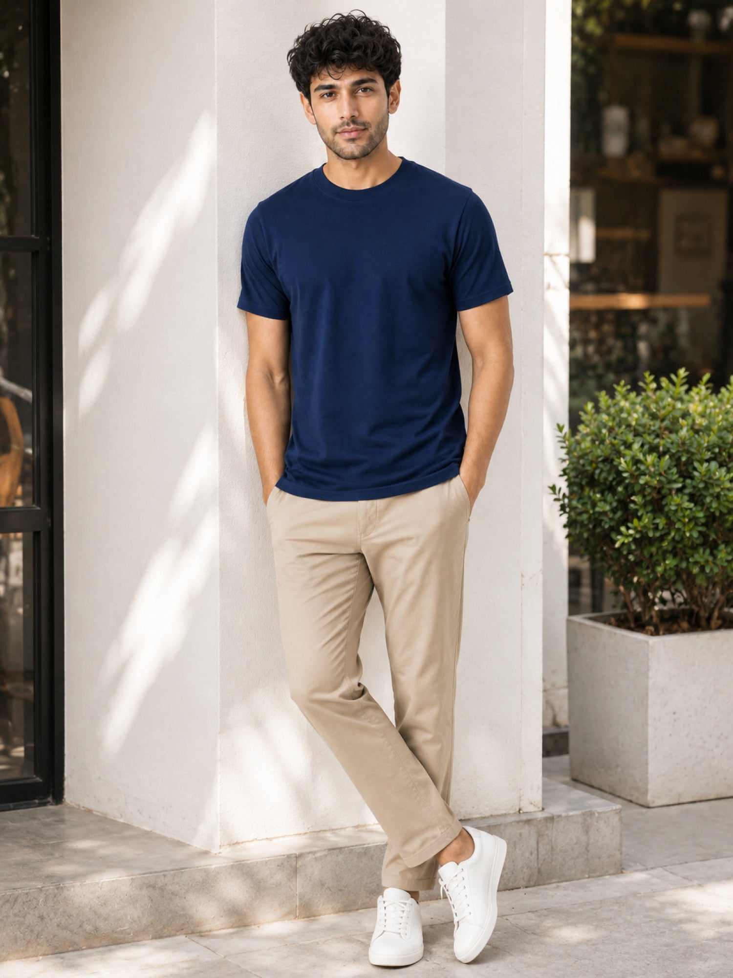 Men's Premium 100% Cotton Round Neck Half Sleeve T-Shirt