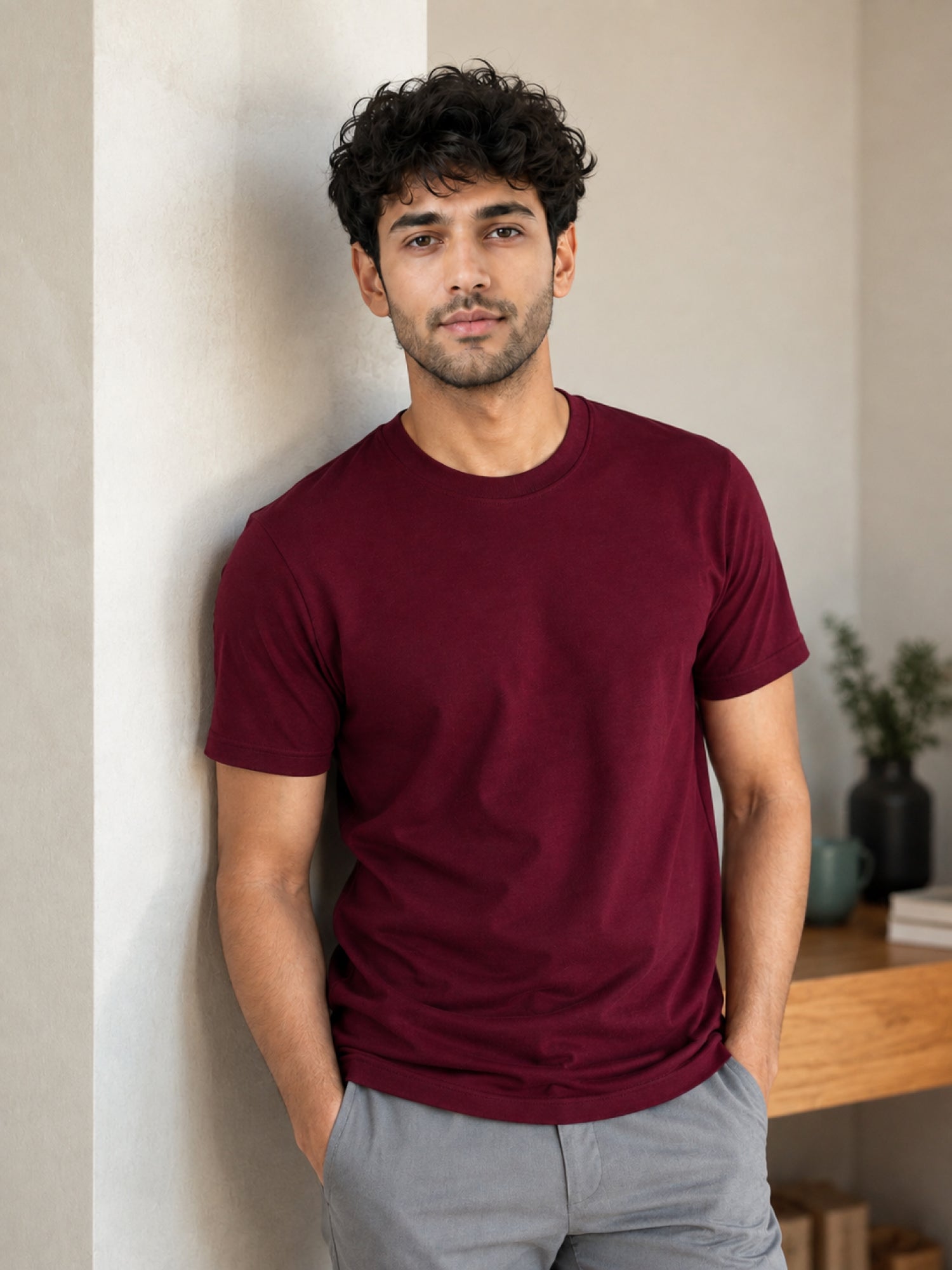 Men's Premium 100% Cotton Round Neck Half Sleeve T-Shirt