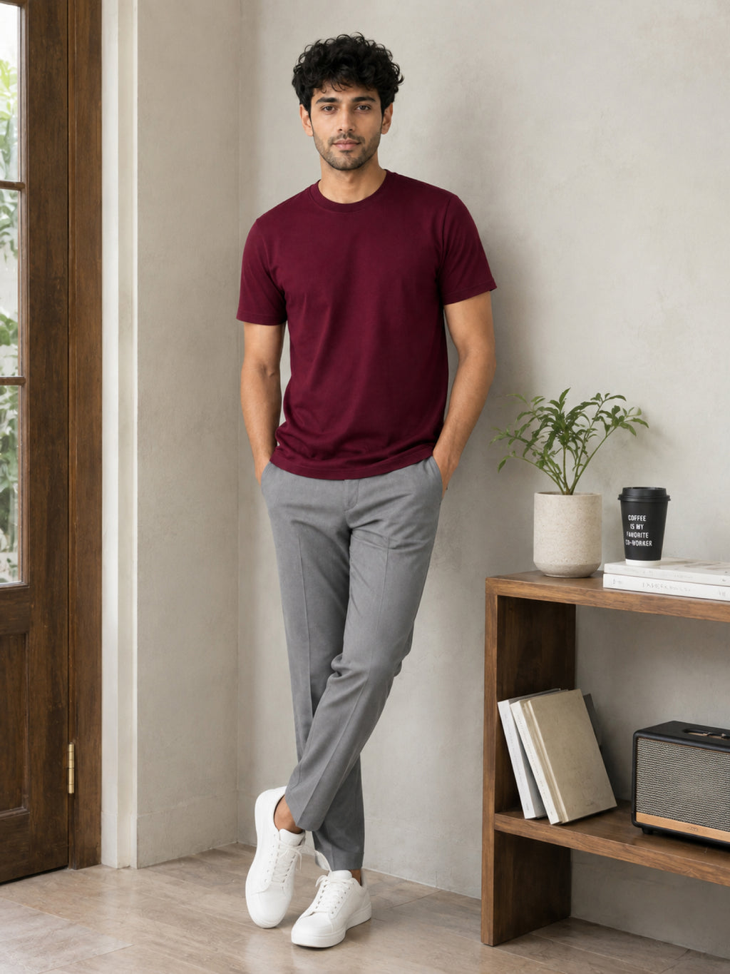Men's Premium 100% Cotton Round Neck Half Sleeve T-Shirt