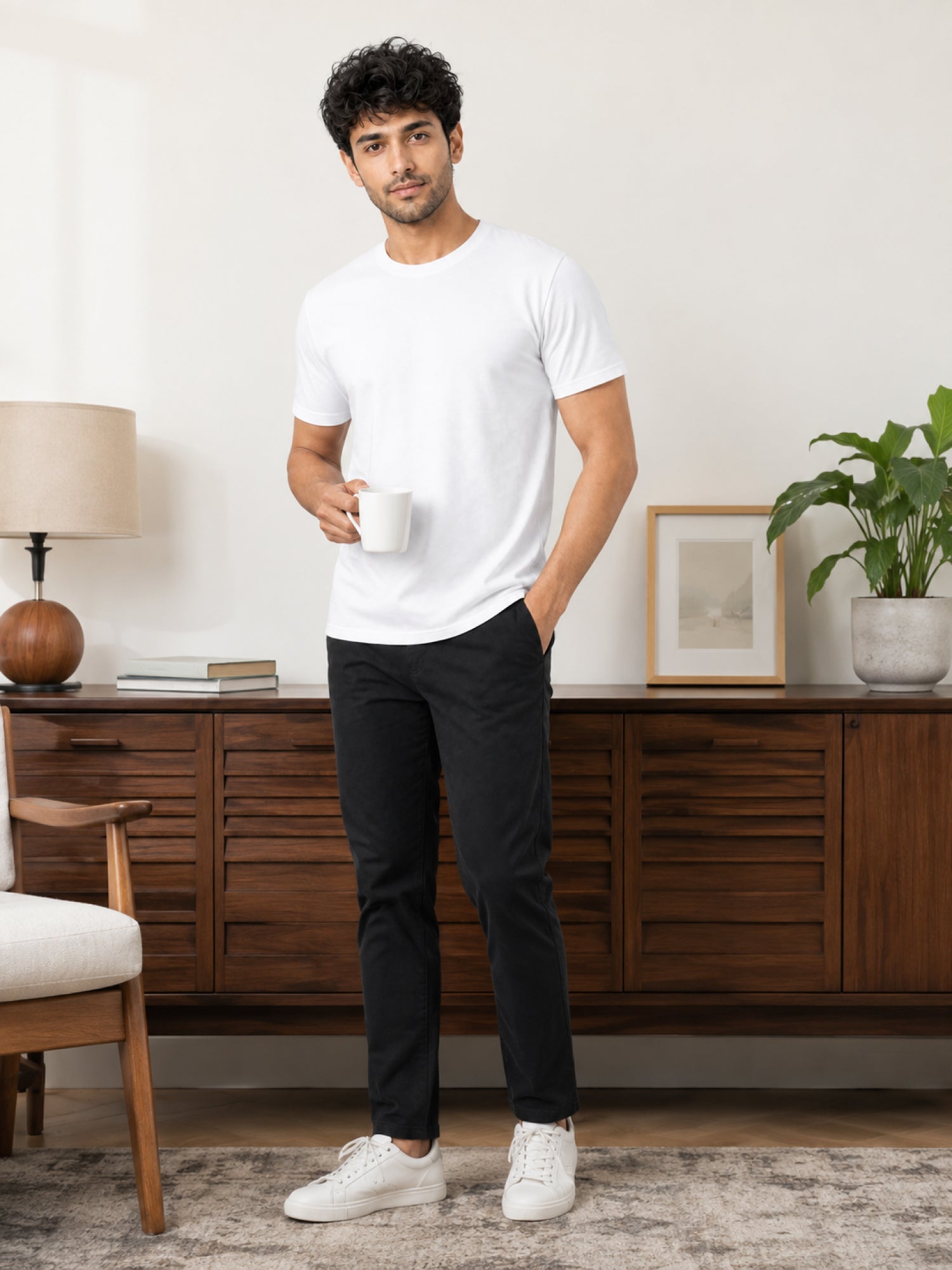 Men's Premium 100% Cotton Round Neck Half Sleeve T-Shirt