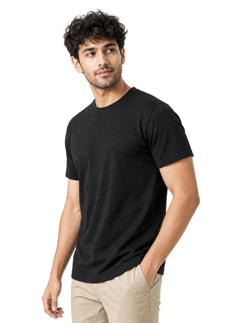 Men's Premium 100% Cotton Round Neck Half Sleeve T-Shirt