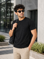 Men's Premium 100% Cotton Round Neck Half Sleeve T-Shirt