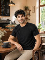 Men's Premium 100% Cotton Round Neck Half Sleeve T-Shirt