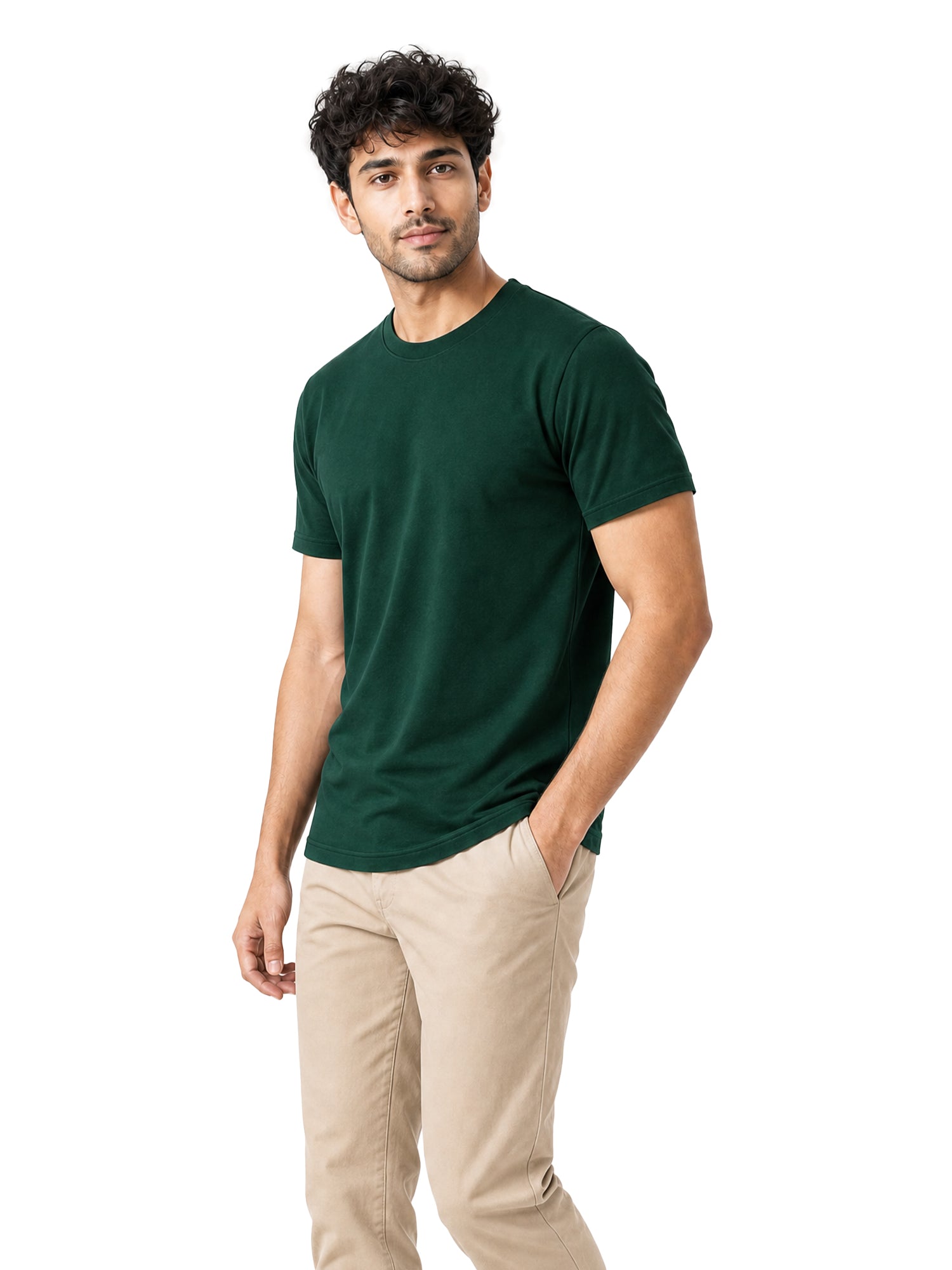 Men's Premium 100% Cotton Round Neck Half Sleeve T-Shirt