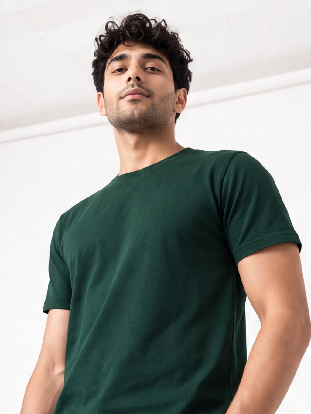 Men's Premium 100% Cotton Round Neck Half Sleeve T-Shirt