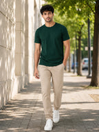 Men's Premium 100% Cotton Round Neck Half Sleeve T-Shirt