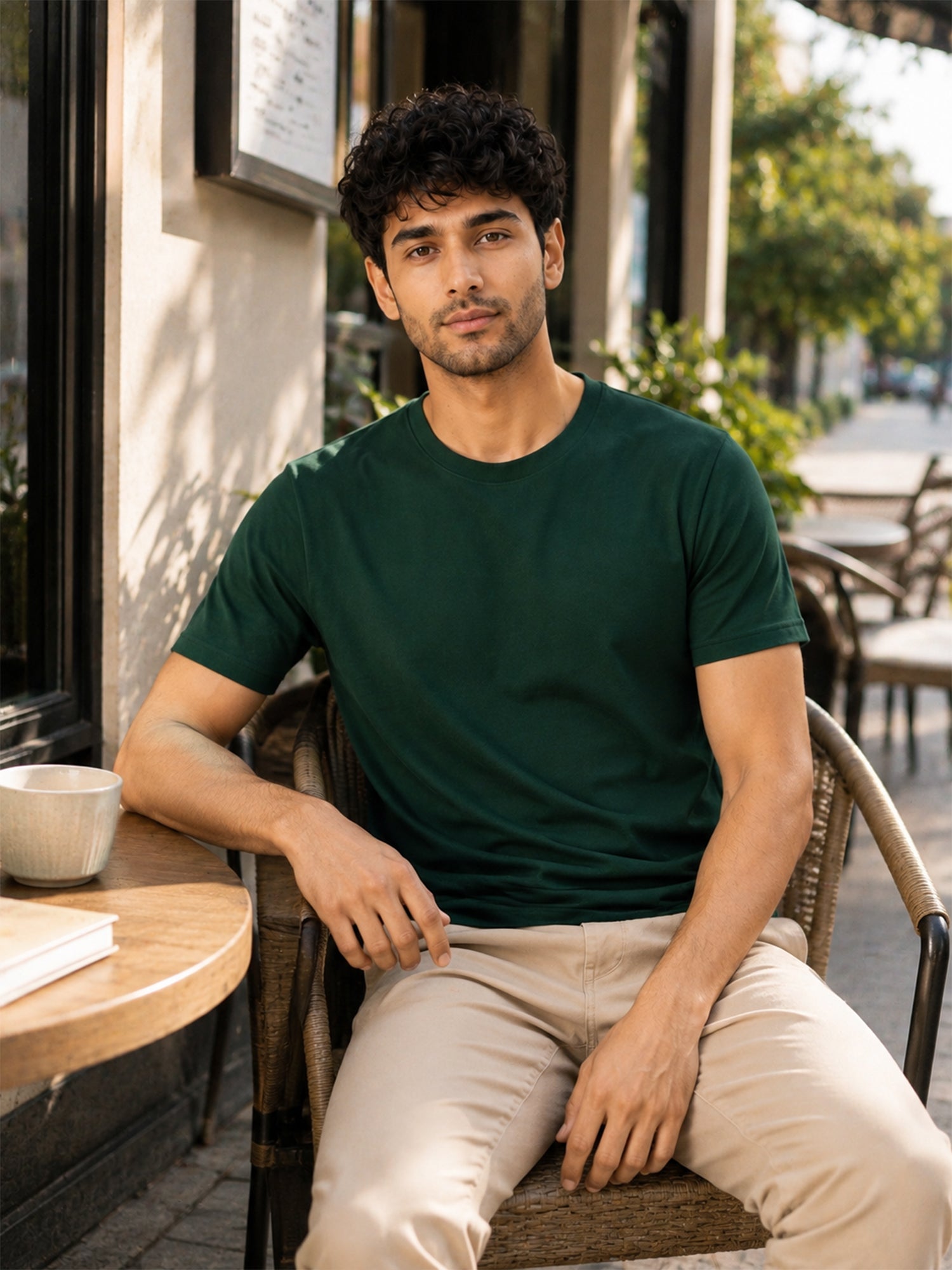 Men's Premium 100% Cotton Round Neck Half Sleeve T-Shirt