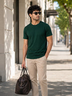 Men's Premium 100% Cotton Round Neck Half Sleeve T-Shirt