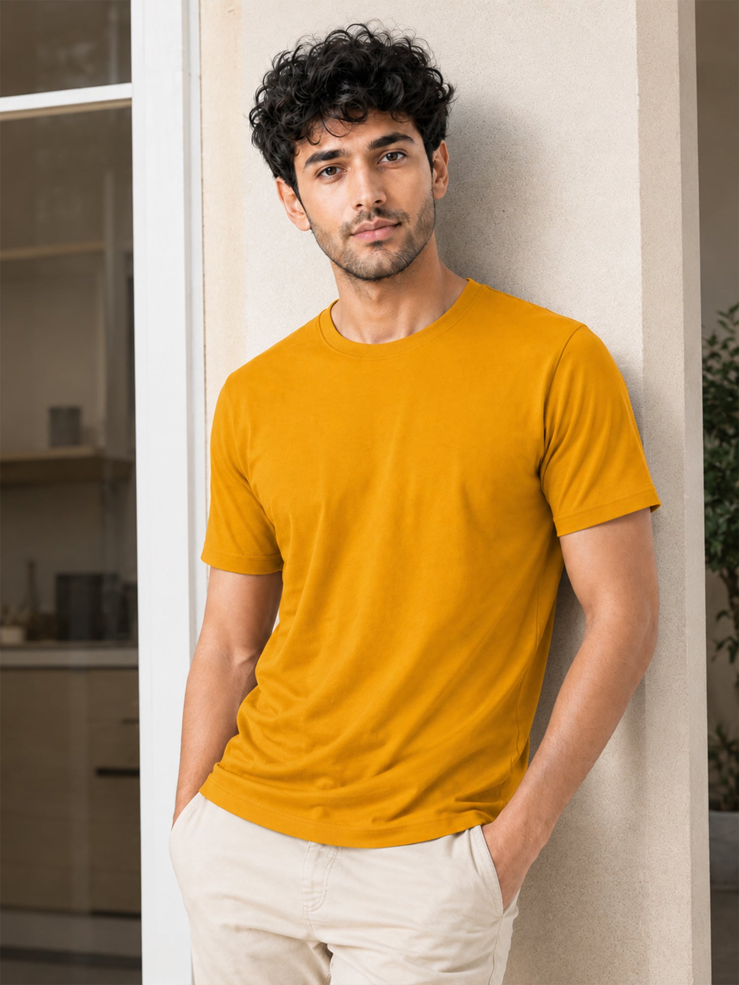Men's Premium 100% Cotton Round Neck Half Sleeve T-Shirt