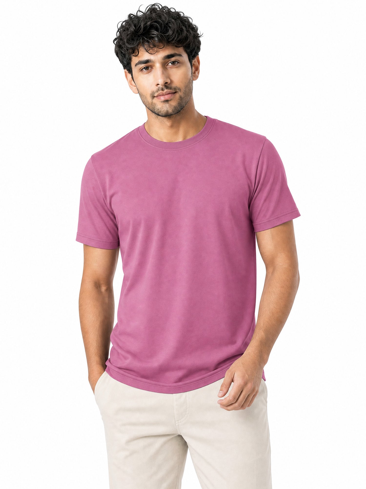 Men's Premium 100% Cotton Round Neck Half Sleeve T-Shirt