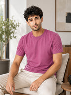Men's Essential 100% Cotton Round Neck Half Sleeve T-Shirt | 180+ GSM | Bio-Washed