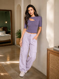 Ribbed Front Cut Out Lettuce Hem Top