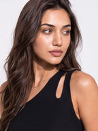 Ribbed One Shoulder Dress