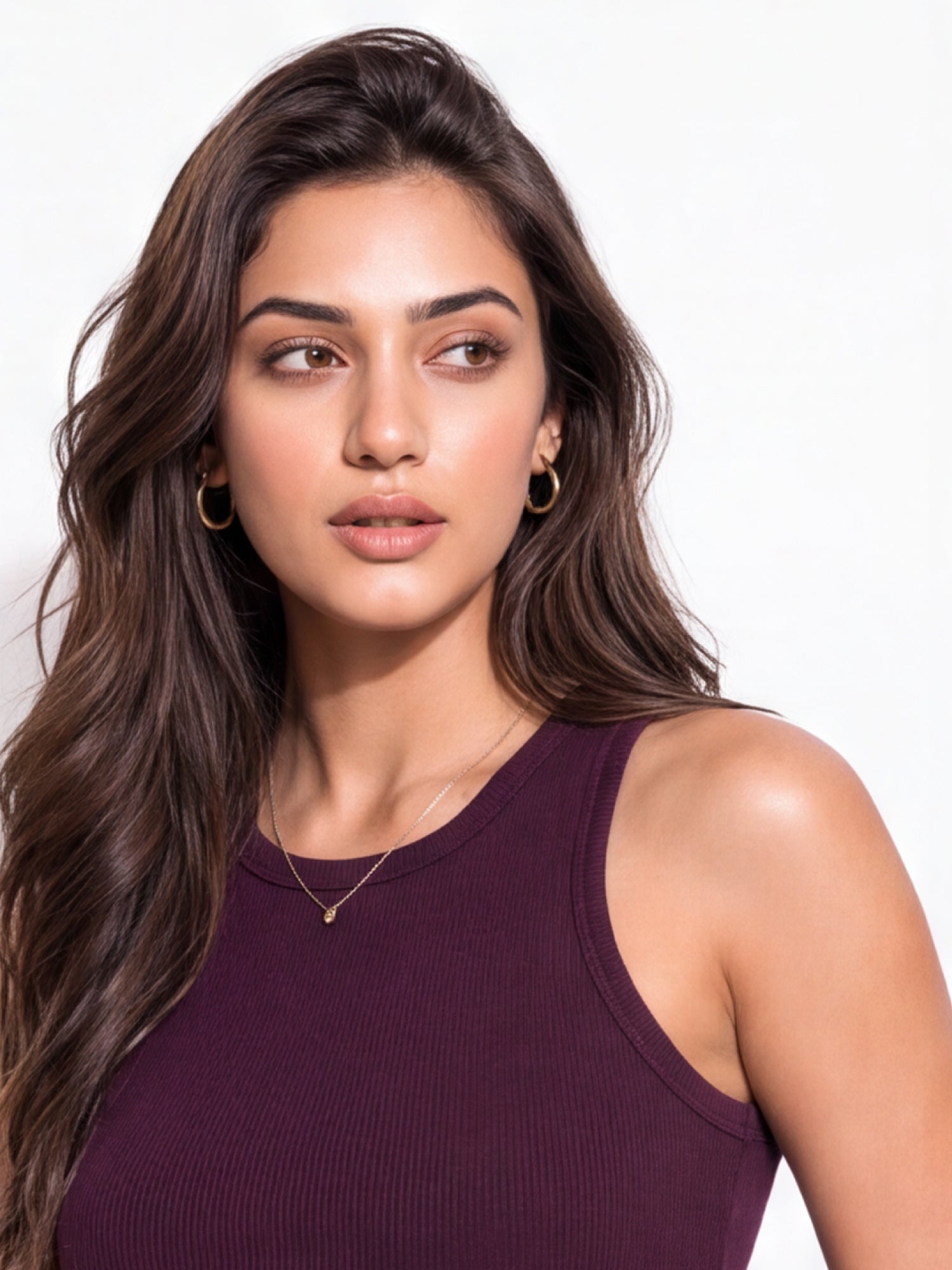 Ribbed Round Neck Crop Tank Top