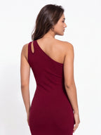 Ribbed One Shoulder Dress