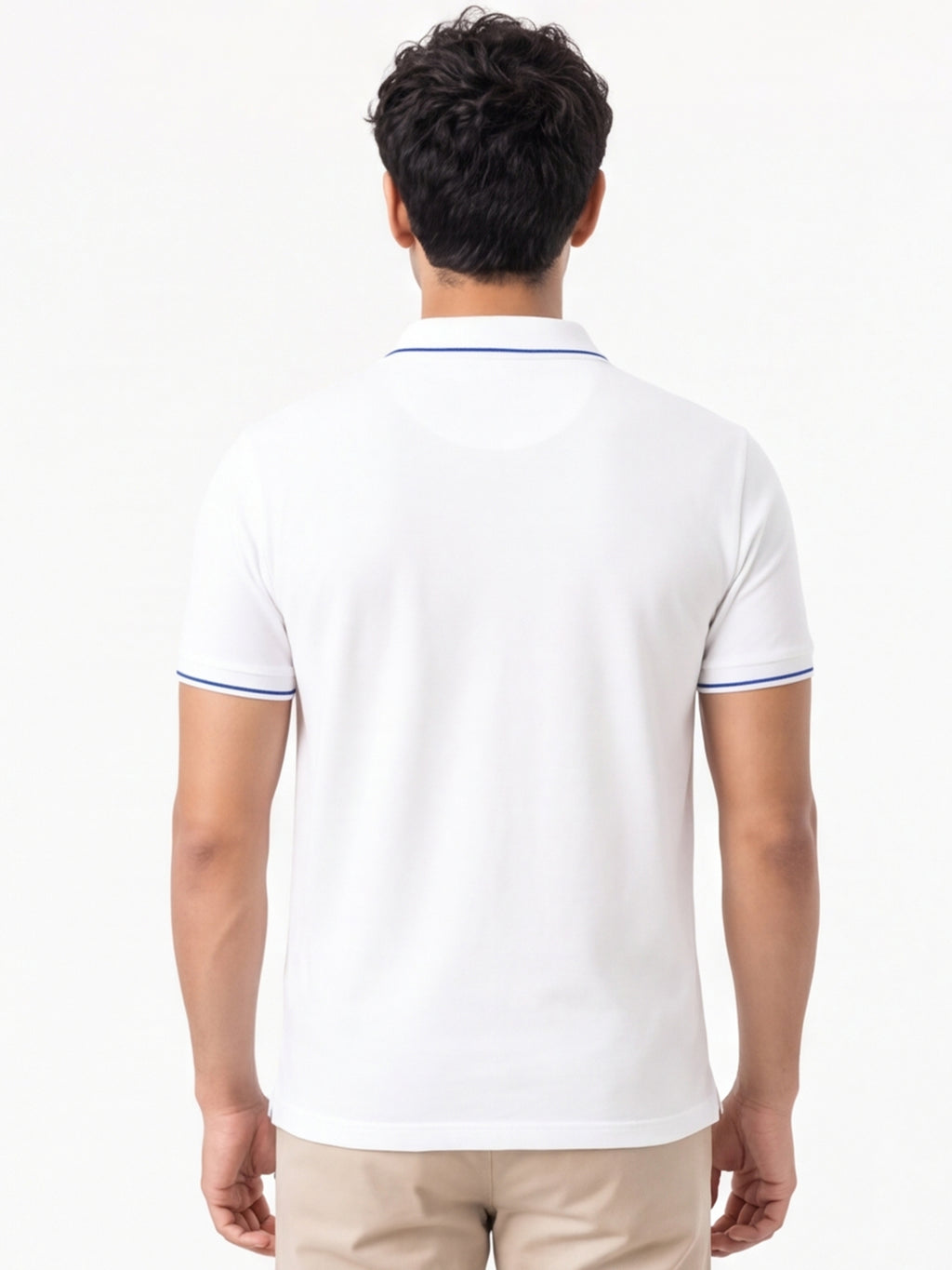Men's 100% Cotton Ribbed Polo T-Shirt