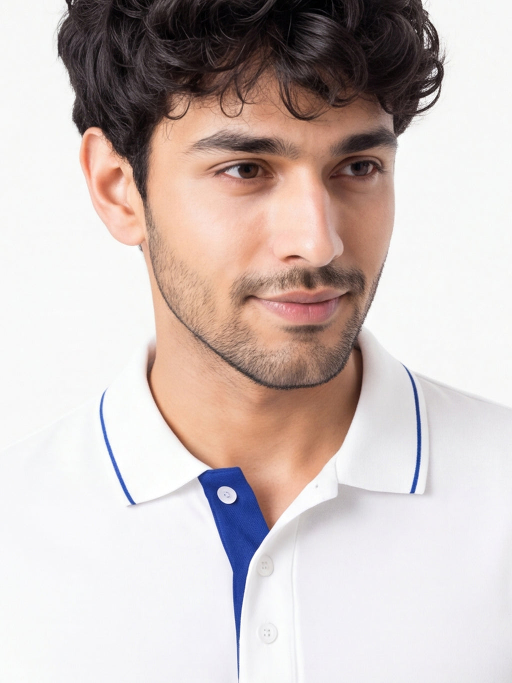 Men's 100% Cotton Ribbed Polo T-Shirt