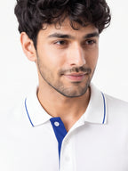 Men's 100% Cotton Ribbed Polo T-Shirt