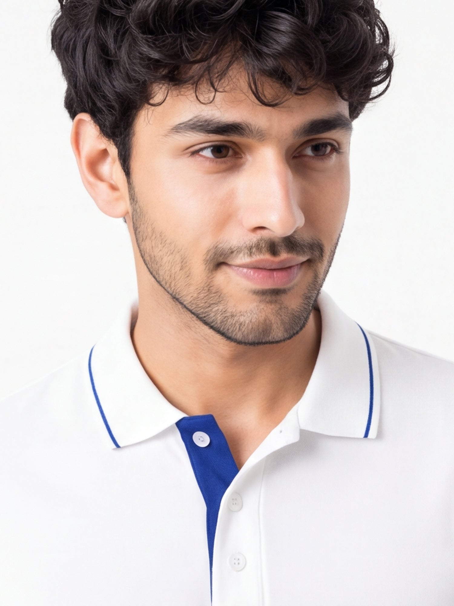 Men's 100% Cotton Ribbed Polo T-Shirt