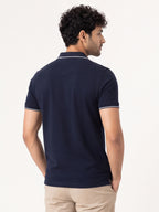 Men's 100% Cotton Ribbed Polo T-Shirt