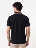 Men's 100% Cotton Ribbed Polo T-Shirt
