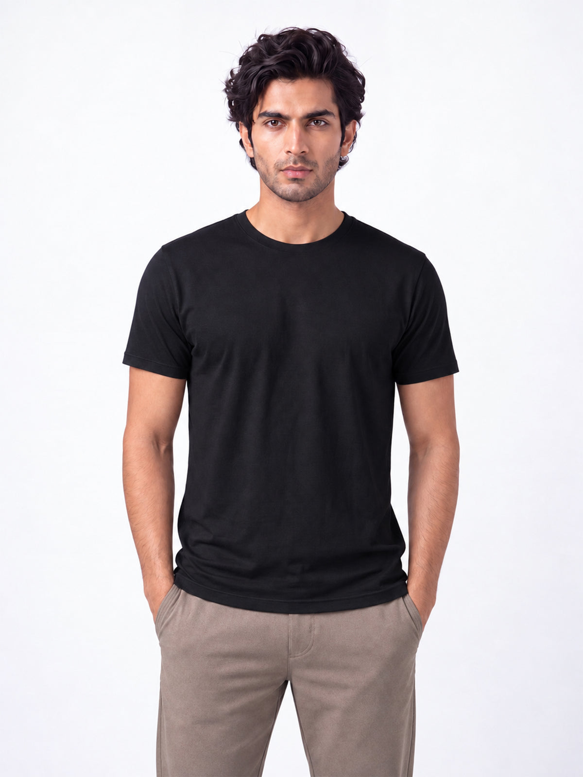 Men's Signature 100% Cotton Round Neck Half Sleeve T-Shirt | 180+ GSM | Soft Touch Finish