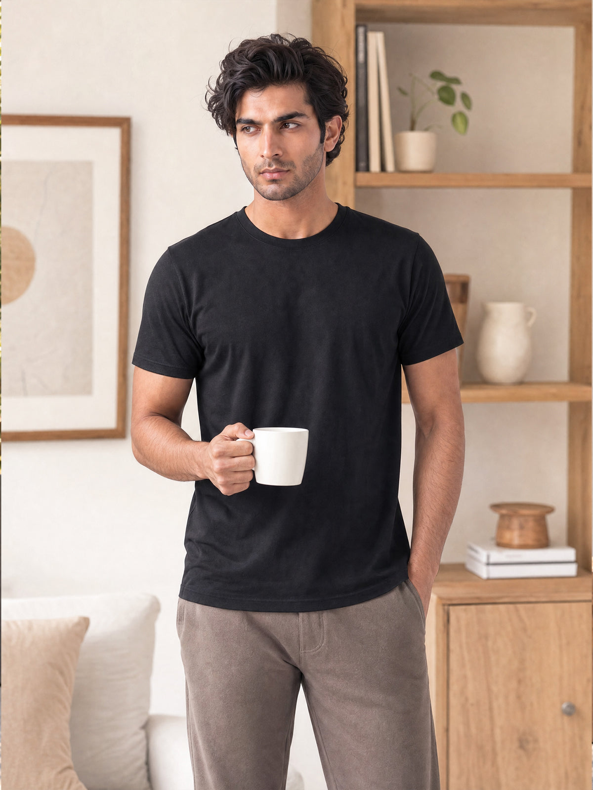 Men's Signature 100% Cotton Round Neck Half Sleeve T-Shirt | 180+ GSM | Soft Touch Finish
