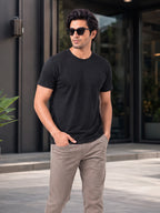 Men's Signature 100% Cotton Round Neck Half Sleeve T-Shirt | 180+ GSM | Soft Touch Finish