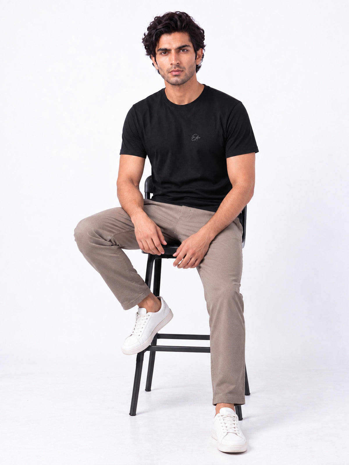 Men's Signature 100% Cotton Crest Round Neck Half Sleeve T-Shirt | 180+ GSM | Premium Finish