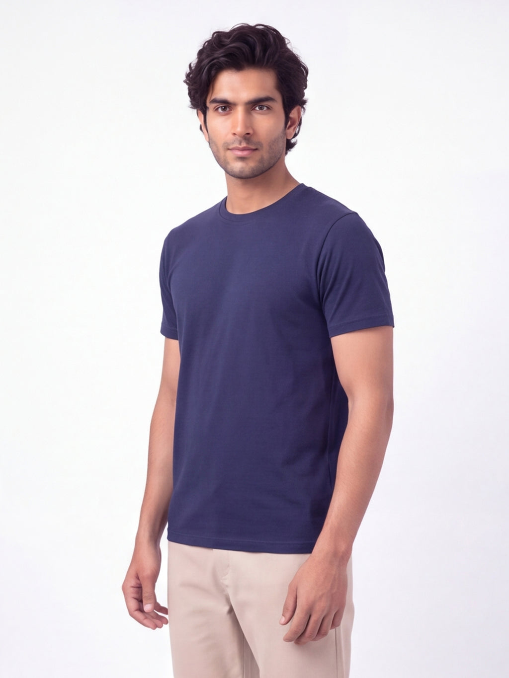 Men's Signature 100% Cotton Round Neck Half Sleeve T-Shirt | 180+ GSM | Soft Touch Finish