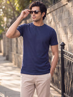 Men's Signature 100% Cotton Round Neck Half Sleeve T-Shirt | 180+ GSM | Soft Touch Finish