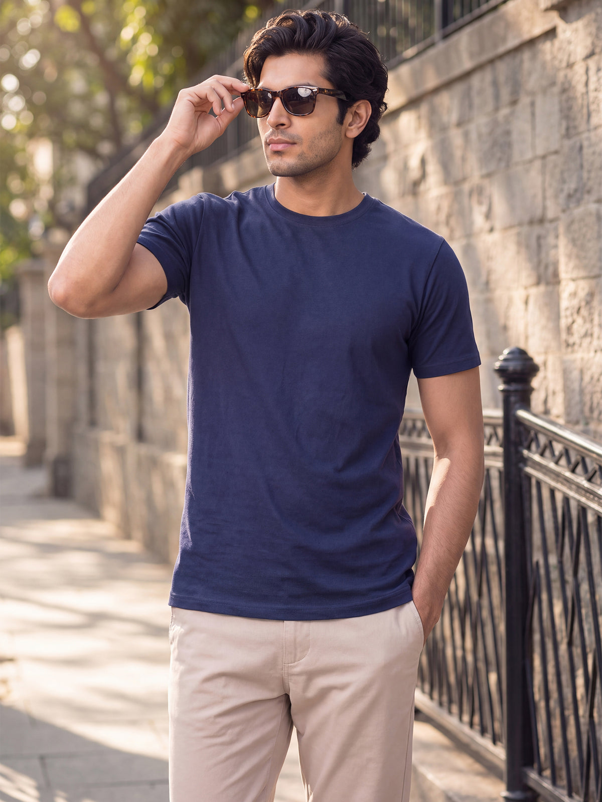 Men's Signature 100% Cotton Round Neck Half Sleeve T-Shirt | 180+ GSM | Soft Touch Finish